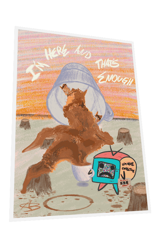 Mr. TV boy's Coffee Sticker