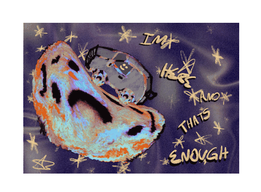 On The Moon Vinyl Sticker